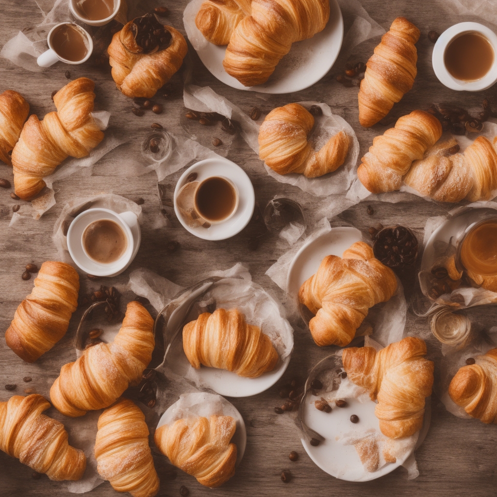 Fresh pastries and coffee in artisanal presentation